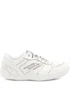 Balenciaga Women Hamptons Worn-out Leather Low-top Sneakers In Multi