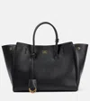Balenciaga Women Black Leather Mini Carry All Hampton Shopping Bag In Black