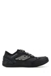 Balenciaga Hamptons Worn-out Low-top Leather Sneakers In Black
