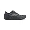 Balenciaga Hamptons Worn-out Low-top Leather Sneakers In Black