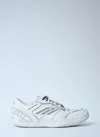 Balenciaga Hamptons 3b Sports Icon Leather Sneakers In White