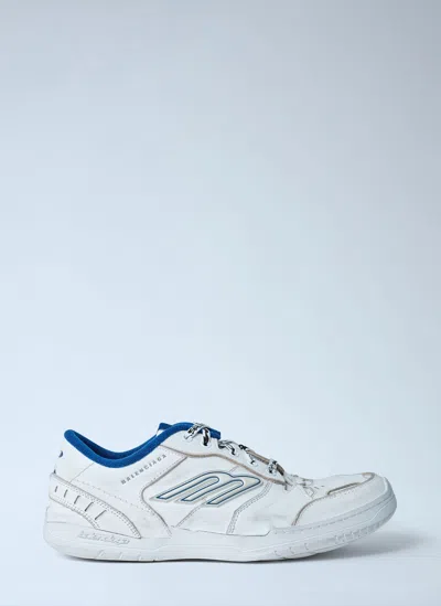 Balenciaga Coastal Inspired Sneakers Featuring Textured Sole In White