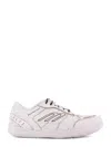 Balenciaga Hamptons Worn-out Leather Low-top Sneakers In White