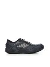 Balenciaga Hamptons Worn-out Leather Sneaker In Black