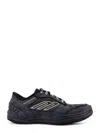 Balenciaga Hamptons Worn-out Low-top Leather Sneakers In Black