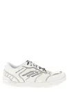 Balenciaga Hamptons 3b Sports Icon Leather Sneakers In White
