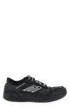 Balenciaga Hamptons Worn-out Low-top Leather Sneakers In Black