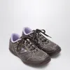 Balenciaga Hamptons Worn-out Sneakers Brown And Lilac In Multi