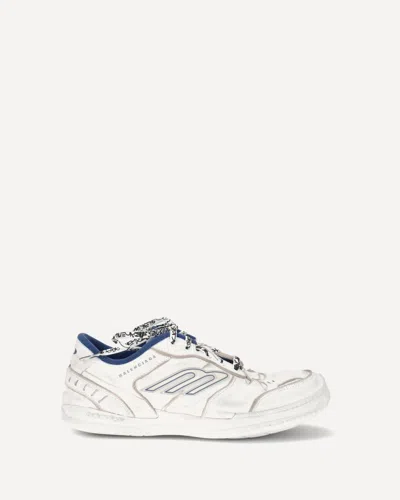 Balenciaga Coastal Inspired Sneakers Featuring Textured Sole In White