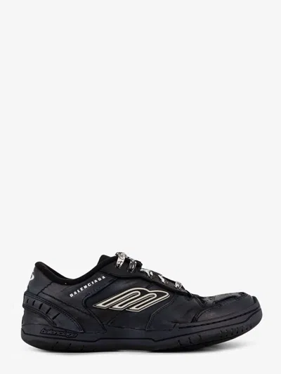Balenciaga Hamptons Worn-out Low-top Leather Sneakers In Animal Print