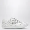 Balenciaga Women Hamptons Worn-out Leather Low-top Sneakers In White