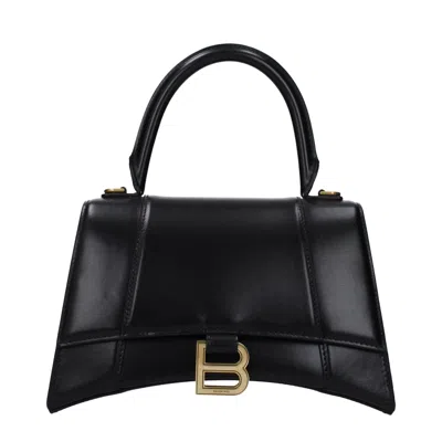 Balenciaga Hand Bags Hourglass Women Leather Black