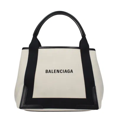 Balenciaga Hand Bags Women Fabric Beige/black