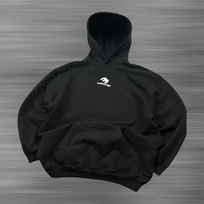 Pre-owned Balenciaga Hand Draw Logo Hoodie In Black