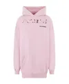 Balenciaga Hand Drawn-logo Cotton Hoodie In Pink