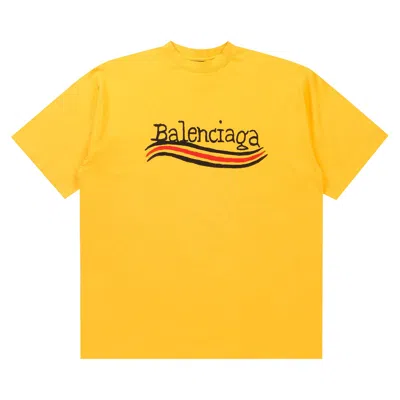 Pre-owned Balenciaga Hand Drawn Political Campaign T-shirt 'maize' | Yellow | Men's Size Xl