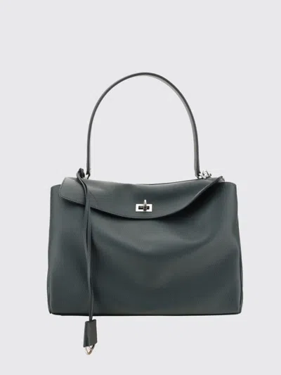 Balenciaga Rodeo Leather Shoulder Bag In Green