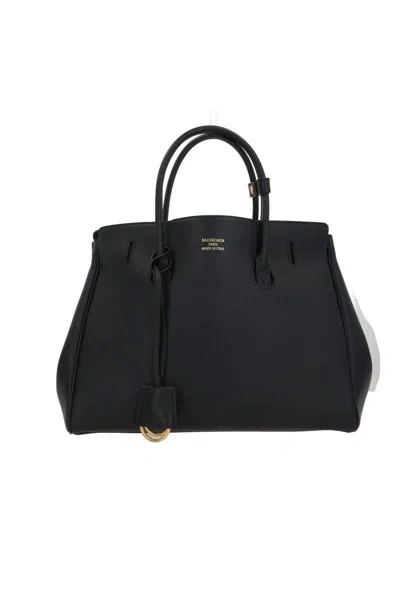 Balenciaga Hampton Carry All Structured Tote Bag In Black