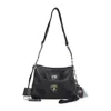 Balenciaga Black Leather Lamborghini Rodeo Shoulder Bag In Black