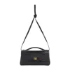 Balenciaga Bel Air Small Clutch With Shoulder Strap In Black