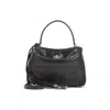 Balenciaga Crocodile Texture Top Handle Shoulder Bag In Brown