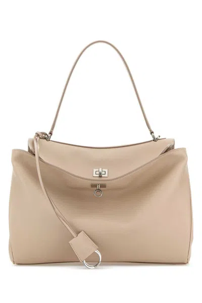 Balenciaga Women's Sand Leather Medium Rodeo Handbag In Neutral