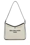 Balenciaga Women Chalk Canvas Biarri Crossbody Bag