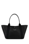 Balenciaga Black Leather Medium Biarritz Shopping Bag In Black