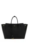 Balenciaga Women Black Leather Mini Carry All Hampton Shopping Bag
