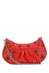Balenciaga Red Leather Le Cagole Mini Handbag In 6534