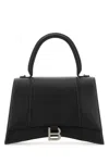 Balenciaga Hourglass Handbag With Structured Silhouette And Top Handle In Black