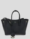 Balenciaga Women Black Leather Mini Carry All Hampton Shopping Bag In Black