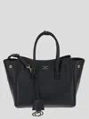 Balenciaga Women Black Leather Mini Carry All Hampton Shopping Bag In Black
