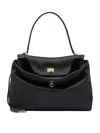 Balenciaga Rodeo Medium Smooth Leather Hand Bags In Black