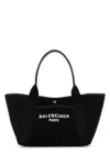 Balenciaga Borsa Shopping Biarritz Media In Tela Nera Donna In Black