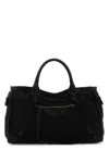 Balenciaga Medium Le City Handbag With Zip Pocket In Black