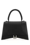 Balenciaga Hourglass Handbag With Structured Silhouette And Top Handle In Black