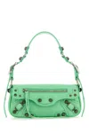 Balenciaga Women Light Green Leather Le Cagole Sling Xs Shoulder Bag In Green