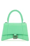 Balenciaga Mint Green Leather Small Hourglass Handbag In Green