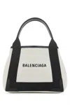 Balenciaga Md Navy Cabas Canvas Tote Bag In Multicoloured