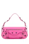 Balenciaga Le Cagole Sling Small Varnished Leather Shoulder Bag In Pink