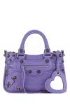 Balenciaga Women Light Purple Nappa Leather Neo Cagole S Handbag In Purple
