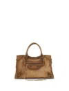 Balenciaga Medium Le City Calf Leather Top Handle Bag In Brown