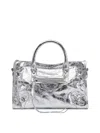 Balenciaga Le City Medium Handbag In Silver