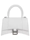Balenciaga Hourglass Xs Top Handle Bag In White