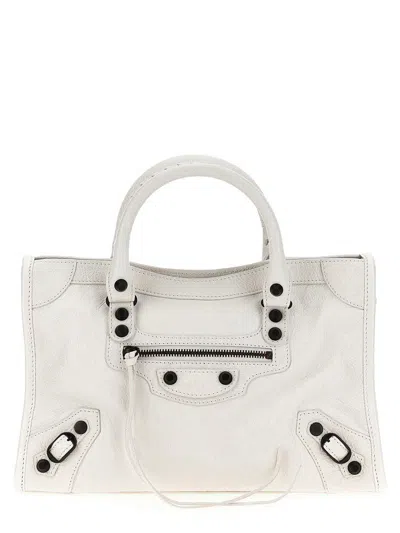 Balenciaga Small Le City Arena Storico Leather Bag In White