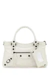 Balenciaga Le City Mini Leather Top-handle Bag In White