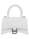 Balenciaga Hourglass Xs Top Handle Bag In White