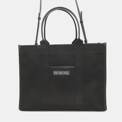 Pre-owned Balenciaga Hardware 2way Shoulder Bag Black671400 Canvas Leather