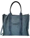 Balenciaga Hardware Denim Tote In Blue